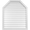 Ekena Millwork Octagonal Top Surface Mount PVC Gable Vent w/ 2"W x 1-1/2"P Brickmould Frame, 34"W x 40"H GVPOT34X4002SF - alternate 1